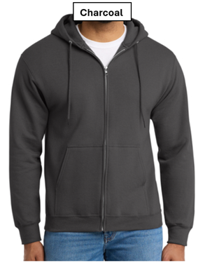 Tall - Port & Company Essential Fleece Full-Zip Hooded Sweatshirt - PC90ZHT (L1)